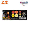AK Interactive AK1071 Wargame Color Fire Effects Acrylic Paint Set (3rd Generation)