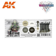 AK Interactive AK1074 Wargame Color Stone and Rock Effects Acrylic Paint Set (3rd Generation)