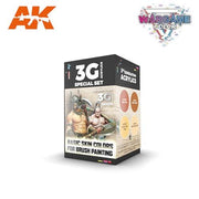 AK Interactive AK1075 Wargame Color Basic Skin Colors Acrylic Paint Set