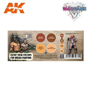 AK Interactive AK1075 Wargame Color Basic Skin Colors Acrylic Paint Set (3rd Generation)