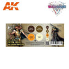 AK Interactive AK1077 Wargame Color Non Metallical Metal Gold with Brush Acrylic Paint Set (3rd Generation)