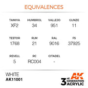 AK Interactive AK11001 White Acrylic Paint 17ml (3rd Generation)