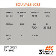 AK Interactive AK11012 Sky Grey Acrylic Paint 17ml (3rd Generation)