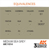 AK Interactive AK11014 Medium Sea Grey Acrylic Paint 17ml (3rd Generation)