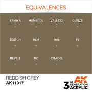 AK Interactive AK11017 Reddish Grey Acrylic Paint 17ml (3rd Generation)