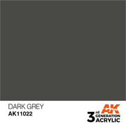 AK Interactive AK11022 Dark Grey Acrylic Paint 17ml (3rd Generation)