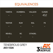 AK Interactive AK11026 Tenebrous Grey Acrylic Paint 17ml (3rd Generation)