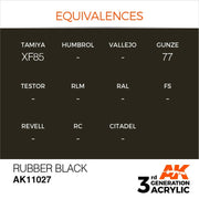 AK Interactive AK11027 Rubber Black Acrylic Paint 17ml (3rd Generation)