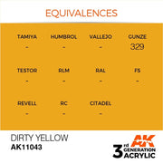 AK Interactive AK11043 Dirty Yellow Acrylic Paint 17ml (3rd Generation)