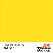 AK Interactive AK11047 Lemon Yellow Acrylic Paint 17ml (3rd Generation)