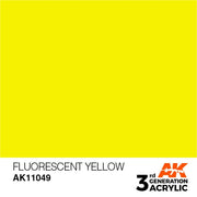 AK Interactive AK11049 Fluorescent Yellow Acrylic Paint 17ml (3rd Generation)