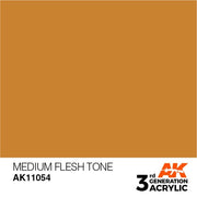 AK Interactive AK11054 Medium Flesh Tone Acrylic Paint 17ml (3rd Generation)