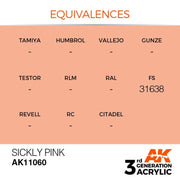 AK Interactive AK11060 Sickly PInk Acrylic Paint 17ml (3rd Generation)