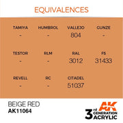 AK Interactive AK11064 Beige Red Acrylic Paint 17ml (3rd Generation)