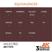 AK Interactive AK11075 Violet Red Acrylic Paint 17ml (3rd Generation)