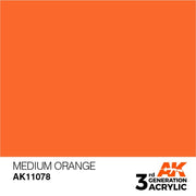 AK Interactive AK11078 Medium Orange Acrylic Paint 17ml (3rd Generation)