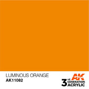 AK Interactive AK11082 Luminous Orange Acrylic Paint 17ml (3rd Generation)