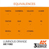 AK Interactive AK11082 Luminous Orange Acrylic Paint 17ml (3rd Generation)