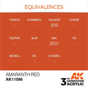 AK Interactive AK11086 Amaranth Red Acrylic Paint 17ml (3rd Generation)