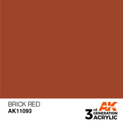 AK Interactive AK11093 Brick Red Acrylic Paint 17ml (3rd Generation)