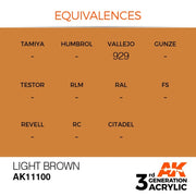 AK Interactive AK11100 Light Brown Acrylic Paint 17ml (3rd Generation)