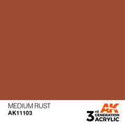 AK Interactive AK11103 Medium Rust Acrylic Paint 17ml (3rd Generation)