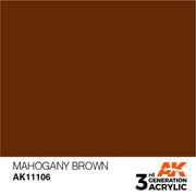 AK Interactive AK11106 Mahogany Brown Acrylic Paint 17ml (3rd Generation)
