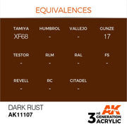AK Interactive AK11107 Dark Rust Acrylic Paint 17ml (3rd Generation)