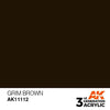 AK Interactive AK11112 Grim Brown Acrylic Paint 17ml (3rd Generation)