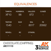 AK Interactive AK11113 Chocolate (Chipping) Acrylic Paint 17ml (3rd Generation)