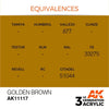 AK Interactive AK11117 Golden Brown Acrylic Paint 17ml (3rd Generation)
