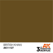 AK Interactive AK11127 British Khaki Acrylic Paint 17ml (3rd Generation)