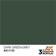 AK Interactive AK11133 Dark Green-Grey Acrylic Paint 17ml (3rd Generation)