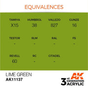 AK Interactive AK11137 Lime Green Acrylic Paint 17ml (3rd Generation)