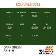 AK Interactive AK11146 Dark Green Acrylic Paint 17ml (3rd Generation)