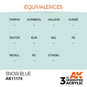 AK Interactive AK11174 Snow Blue Acrylic Paint 17ml (3rd Generation)