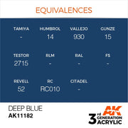 AK Interactive AK11182 Deep Blue Intense Acrylic Paint 17ml (3rd Generation)