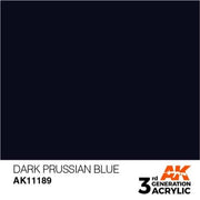 AK Interactive AK11189 Dark Prussian Blue Acrylic Paint 17ml (3rd Generation)
