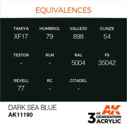 AK Interactive AK11190 Dark Sea Blue Acrylic Paint 17ml (3rd Generation)