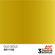 AK Interactive AK11192 Metallic Old Gold Acrylic Paint 17ml (3rd Generation)