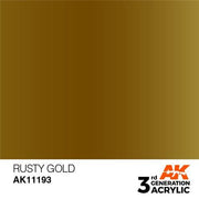 AK Interactive AK11193 Metallic Rusty Gold Acrylic Paint 17ml (3rd Generation)
