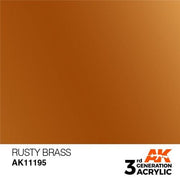 AK Interactive AK11195 Metallic Rusty Brass Acrylic Paint 17ml (3rd Generation)