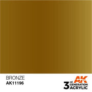 AK Interactive AK11196 Metallic Bronze Acrylic Paint 17ml (3rd Generation)