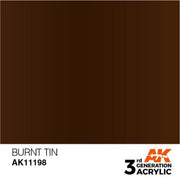 AK Interactive AK11198 Metallic Burnt Tin Acrylic Paint 17ml (3rd Generation)