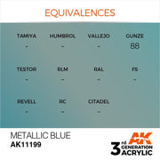 AK Interactive AK11199 Metallic Blue Acrylic Paint 17ml (3rd Generation)