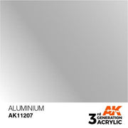 AK Interactive AK11207 Metallic Aluminium Acrylic Paint 17ml (3rd Generation)