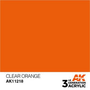 AK Interactive AK11218 Clear Orange Acrylic Paint 17ml (3rd Generation)