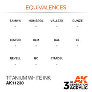 AK Interactive AK11230 Titanium White Ink 17ml (3rd Generation)