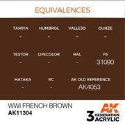 AK Interactive AK11304 AFV Series WWI French Brown Acrylic Paint 17ml 3rd Generation