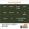 AK Interactive AK11305 AFV Series WWI French Green 1 Acrylic Paint 17ml 3rd Generation
